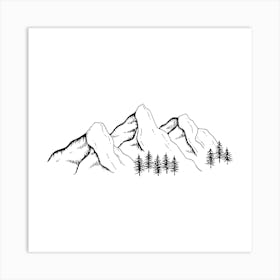 Mountain Range Art Print