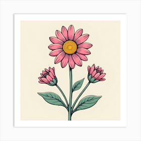 Daisy flower. 1 Art Print