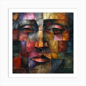 Abstract Face 3 Art Print