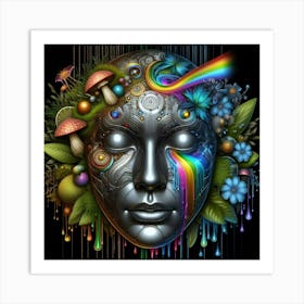 Rainbow Head Art Print