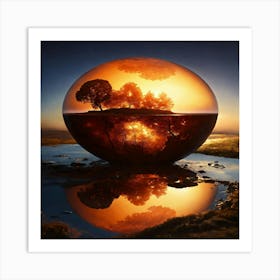 Ball In The Water Art Print