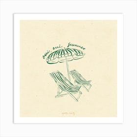 Oui Oui Summer Square Art Print Art Print