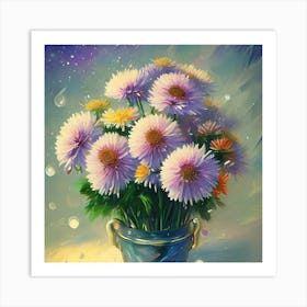 Aster Flowers 9 Art Print