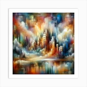 Abstract Cityscape 1 Art Print