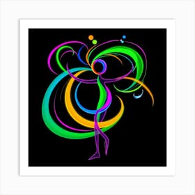 Colorful Dancer Art Print