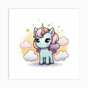 Cute Unicorn 223 Art Print