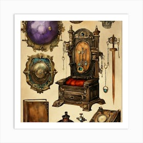 Collection Of Items Art Print