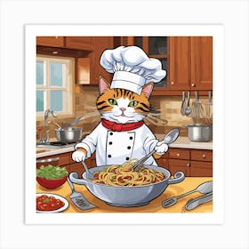 Chef Cat Art Print