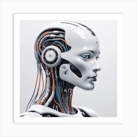 Robot Portrait 12 Art Print