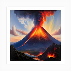 Volcano Eruption Art Print