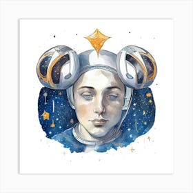 Space Girl Art Print