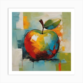 Vibrant Abstract Apple Art Print