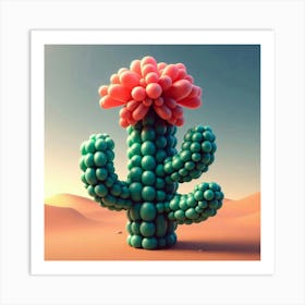 Balloon Cactus 3 Art Print