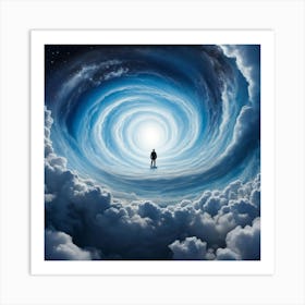 Man Standing In A Cloud Art Print