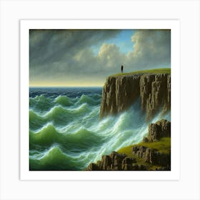 Lone On A Cliff Art Print