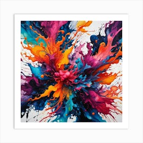 Colorful Splash 2 Art Print