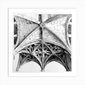 Gothic Ceiling Art Print