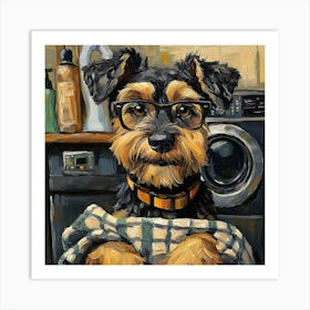 Laundry Airedale 18 Art Print