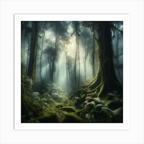 Mossy Forest 1 Art Print