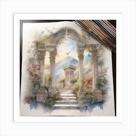 architecteur Color harmony Heaven Watercolor 2 Art Print