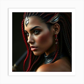 Sexy Warrior Women Art Print