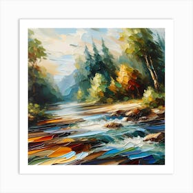 River In The Forest 5 Art Print