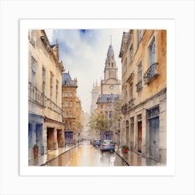 Street Scene In Paris Art Print