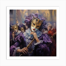 Masks Of Venice 1 Art Print