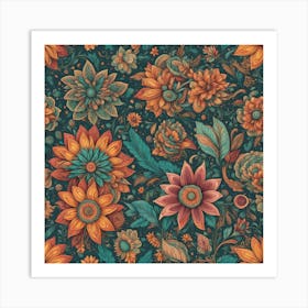 Floral Pattern 22 Art Print