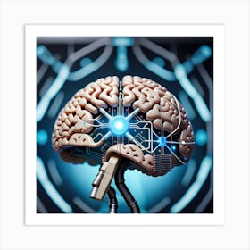 Artificial Intelligence Brain 12 Art Print