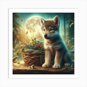 Luno the wolf cub 6 Art Print