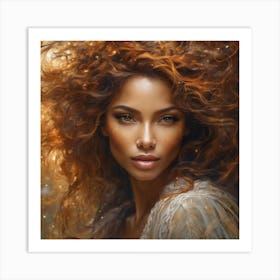 Beautiful Woman With Red Hair Art Print