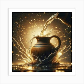 Water Pouring From A Jug Art Print