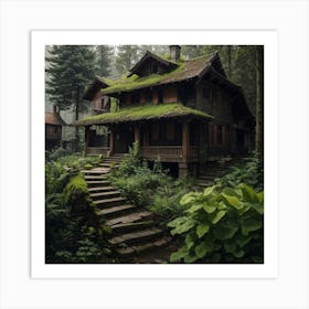 Cabin In The Woods Art Print