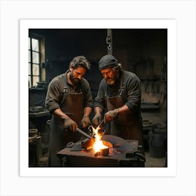 Two Blacksmiths Art Print