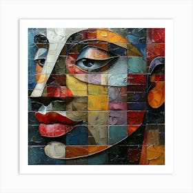 Abstract Of A Woman'S Face 9 Art Print