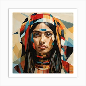 Geometric Abstraction Peruvian Woman 03 Art Print