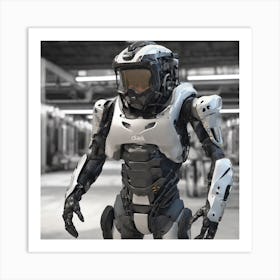 Robot In A Warehouse 1 Art Print