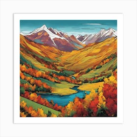 Autumn Valley Art Print