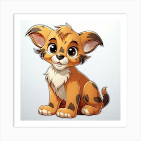 Cute Lion Cub 1 Art Print