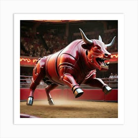 Robot Bull Art Print