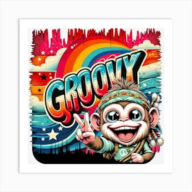 Groovy Monkey Art Print