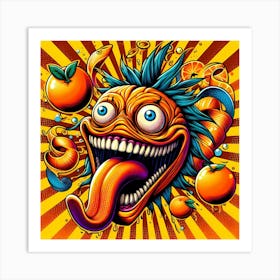 Orange Monster Art Print