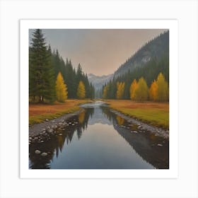 Autumn In The Mountains Art Print