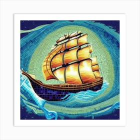 Ship In The Sky Art Print