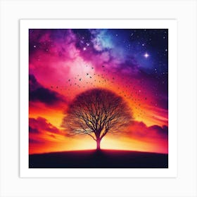 Tree In The Sky 27 Art Print