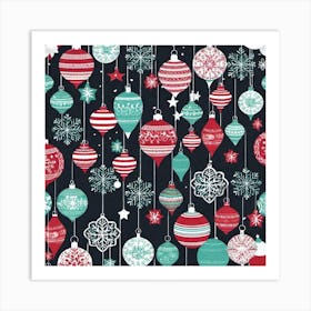 Christmas Ornaments 85 Art Print