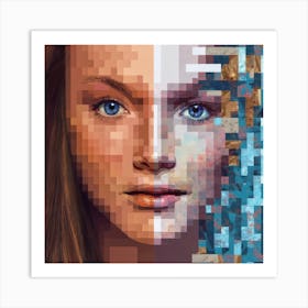 Pixel Art 6 Art Print