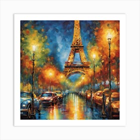 Paris At Night Art Print