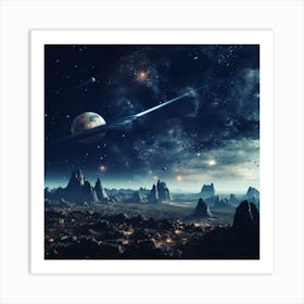 Space Landscape 1 Art Print